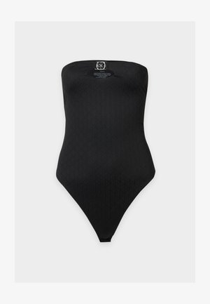 Calvin Klein Underwear, THONG BODYSUIT - EMBOSSED EMBLEM - Body - black