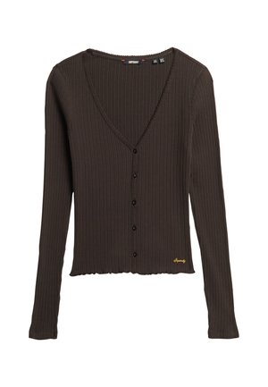 Superdry ESSENTIAL - Cardigan - bison black