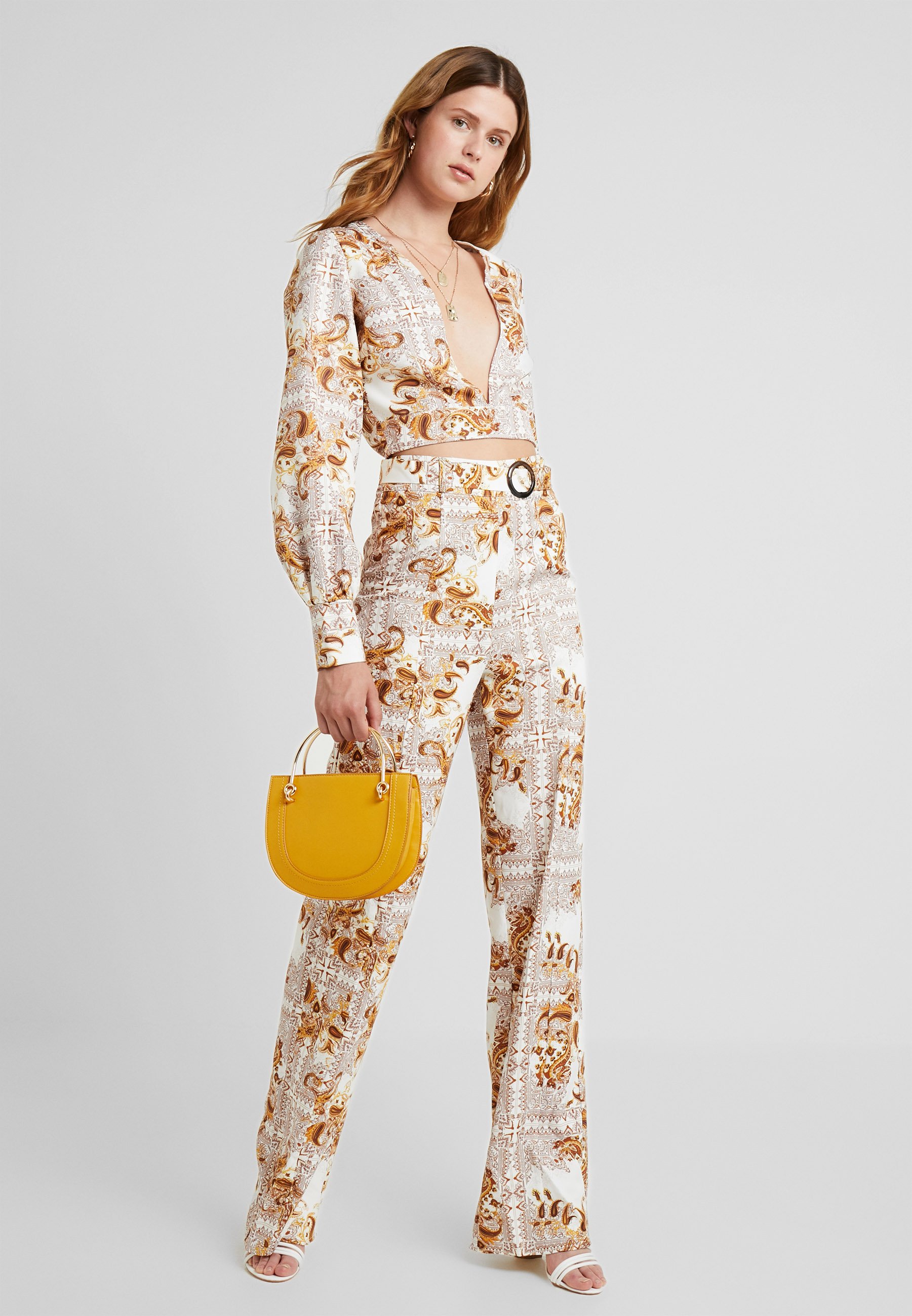 Missguided Tall PALAZZO PANTS Bukse whitehvit Zalando.no Missguided Plus PLUS SIZE PALAZZO PANTS Bukse white