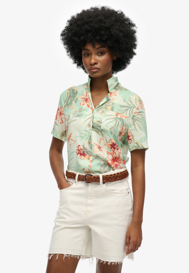 Superdry & Co RESORT - Overhemdblouse - aloha shadow mint