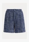 PLEATED BOUCLE SHORT - Σορτς - navy blue