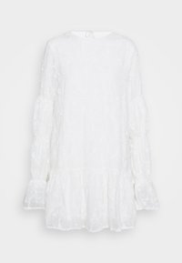 NA-KD SLEEVE DETAIL DEEP BACK DRESS - Kokteilinė suknelė / vakarėlių suknelė - white