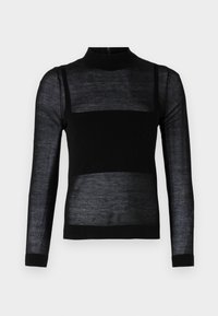 SHEER MOCK  - Long sleeved top - black
