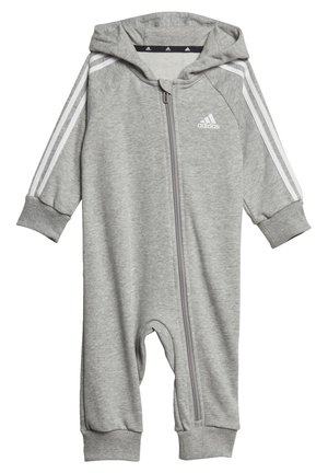 ESSENTIALS 3-STRIPES BODYSUIT KIDS - Mono - medium grey heather/white