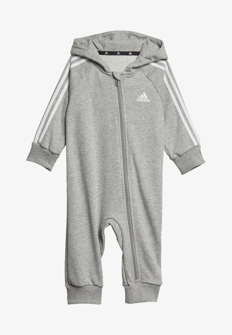 adidas Performance ESSENTIALS 3-STRIPES BODYSUIT KIDS - Mono - medium grey heather/white