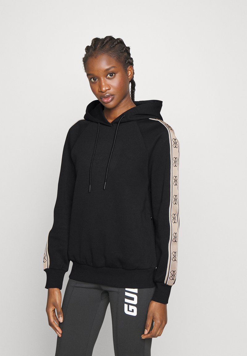 Guess BRITNEY HOODED Hoodie jet black/black Zalando.co.uk