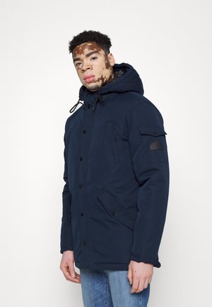 PADDED HOODED PARKER - Winter coat - navy