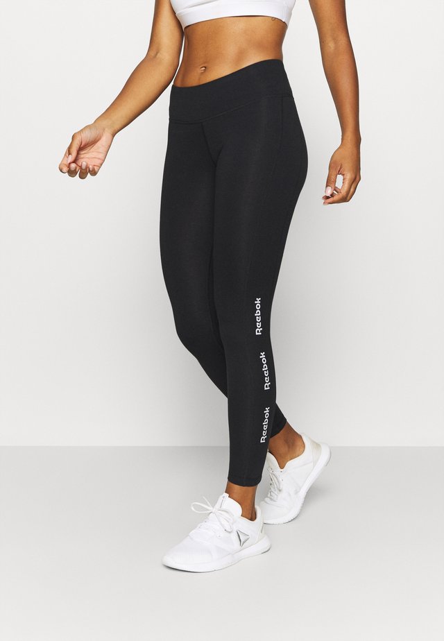 LINEAR LOGO LEGGING - Medias - black/black