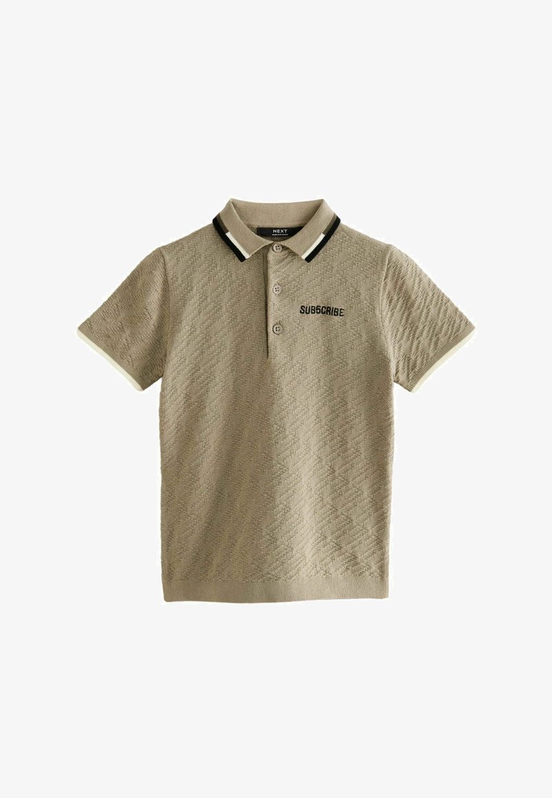 Next TEXTURED REGULAR FIT - Bluză polo - tan brown