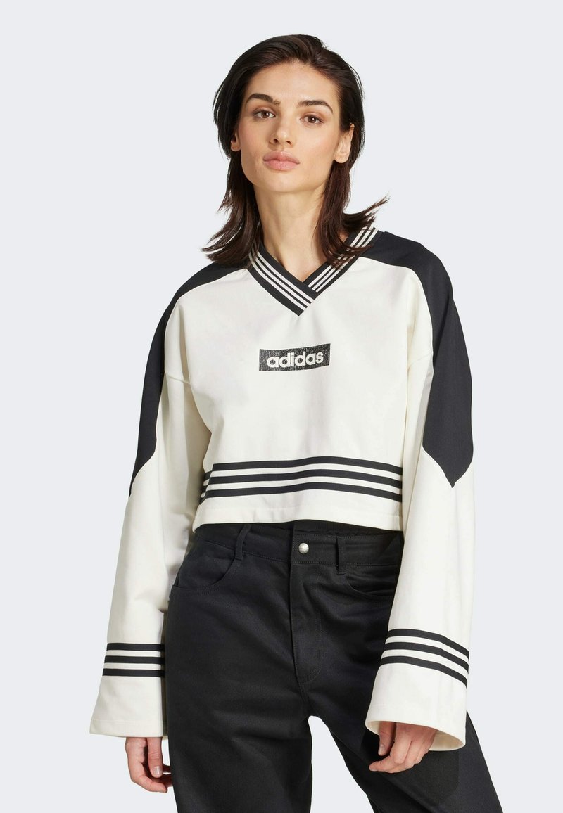 adidas Originals - CREW - Sweatshirt - off white   black, Enlarge