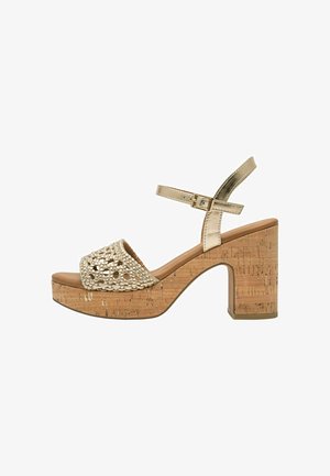 Marco Tozzi, Sandales à talons hauts - gold-coloured
