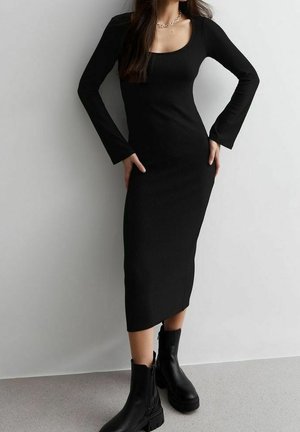 New Look Gebreide jurk - black