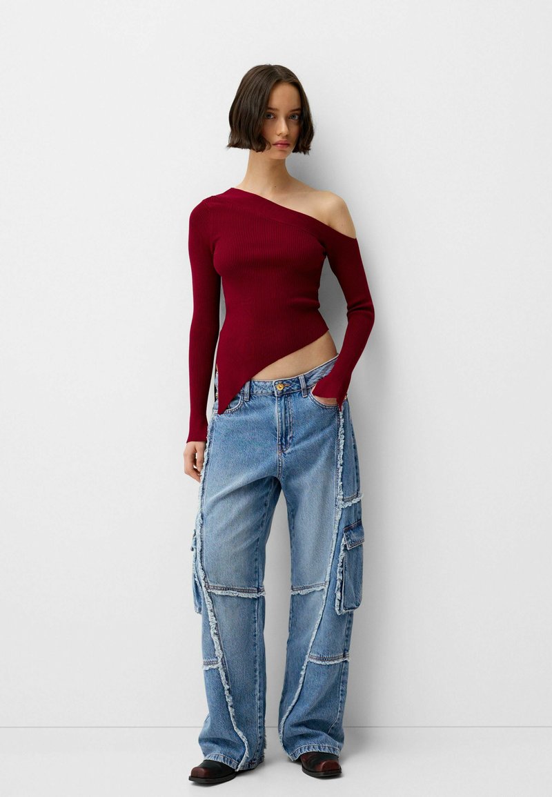 Bershka Relaxed fit jeans lichtblauw denim Bershka Relaxed fit jeans lichtblauw denim