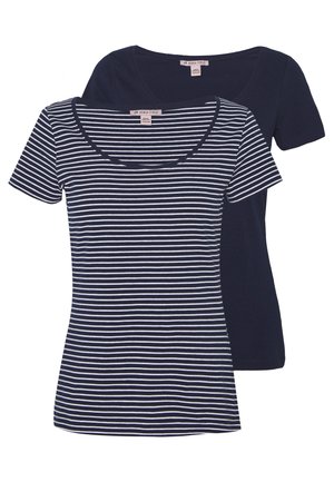 2 PACK - Triko s potiskem - navy/white