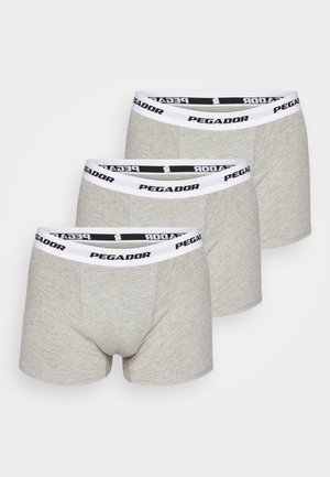 Pegador ANGO 3 PACK - Kurze Boxershorts - grey melange white