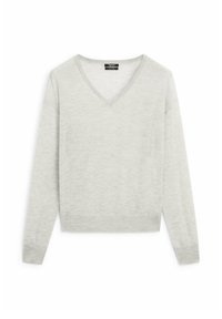 FINE SEMI-SHEER WITH V-NECK - Maglione - grey