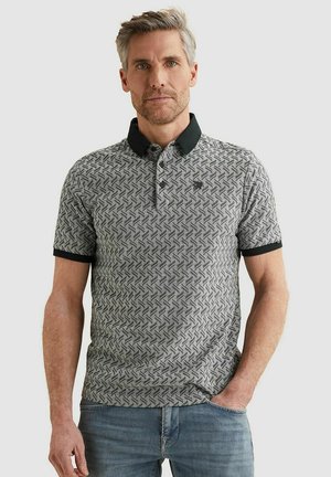 Vanguard, KNITTED POLO SHIRT JACQUARD PRINT - Poloshirt - navy