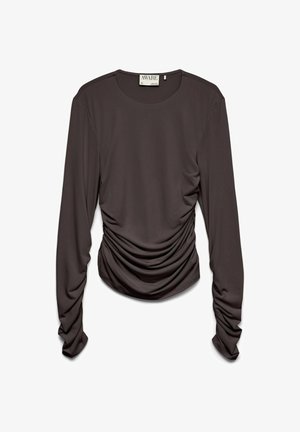 Vero Moda, BLOUSE AWMADELYNN TOP - Langarmshirt - chocolate torte