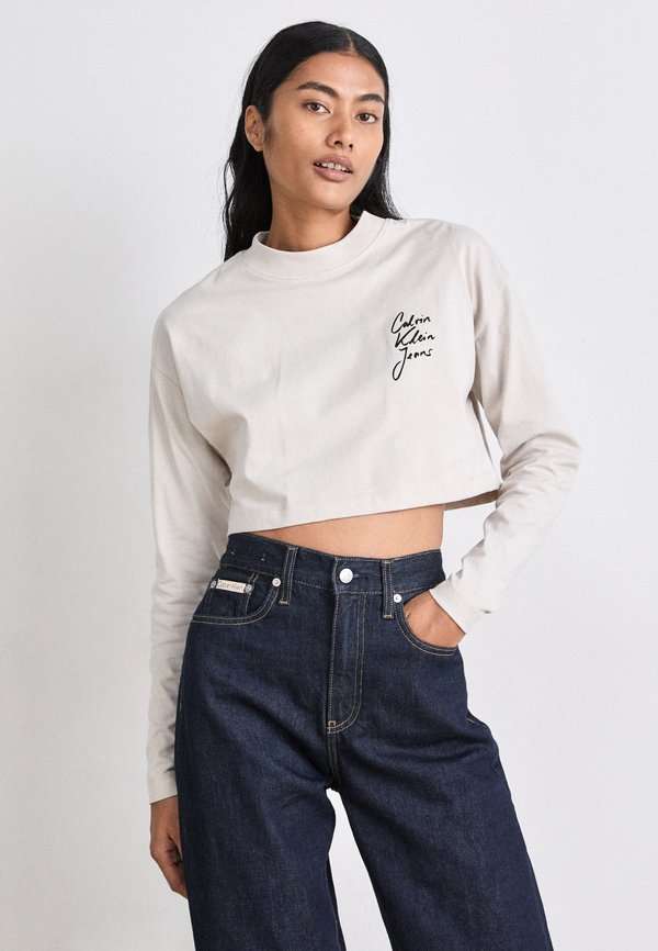 SCRIPT INSTITUTIONAL TEE - Long sleeved top - moonbeam2