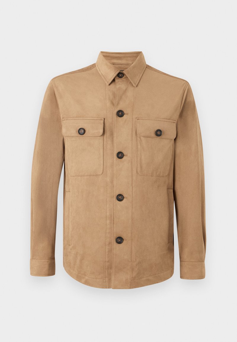 Boss Imitatieleren jas beige