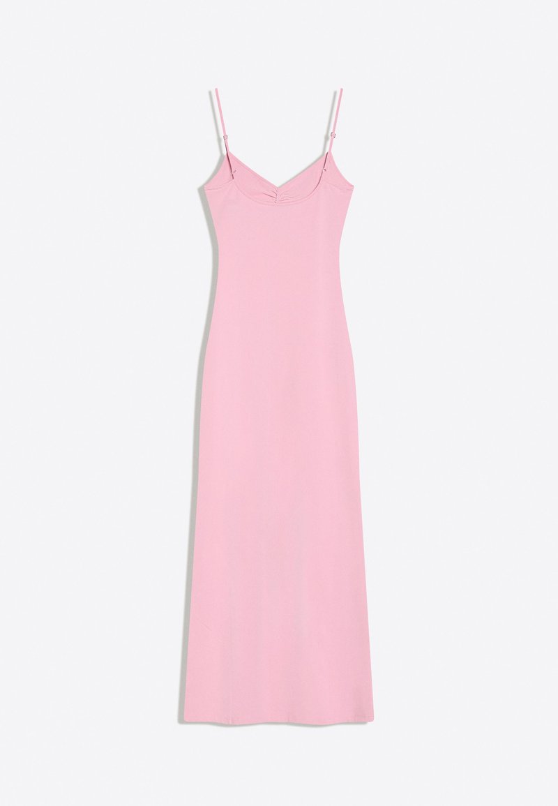 bershka pink long dress Obsessed with Bershka's Pink Skims Dupe