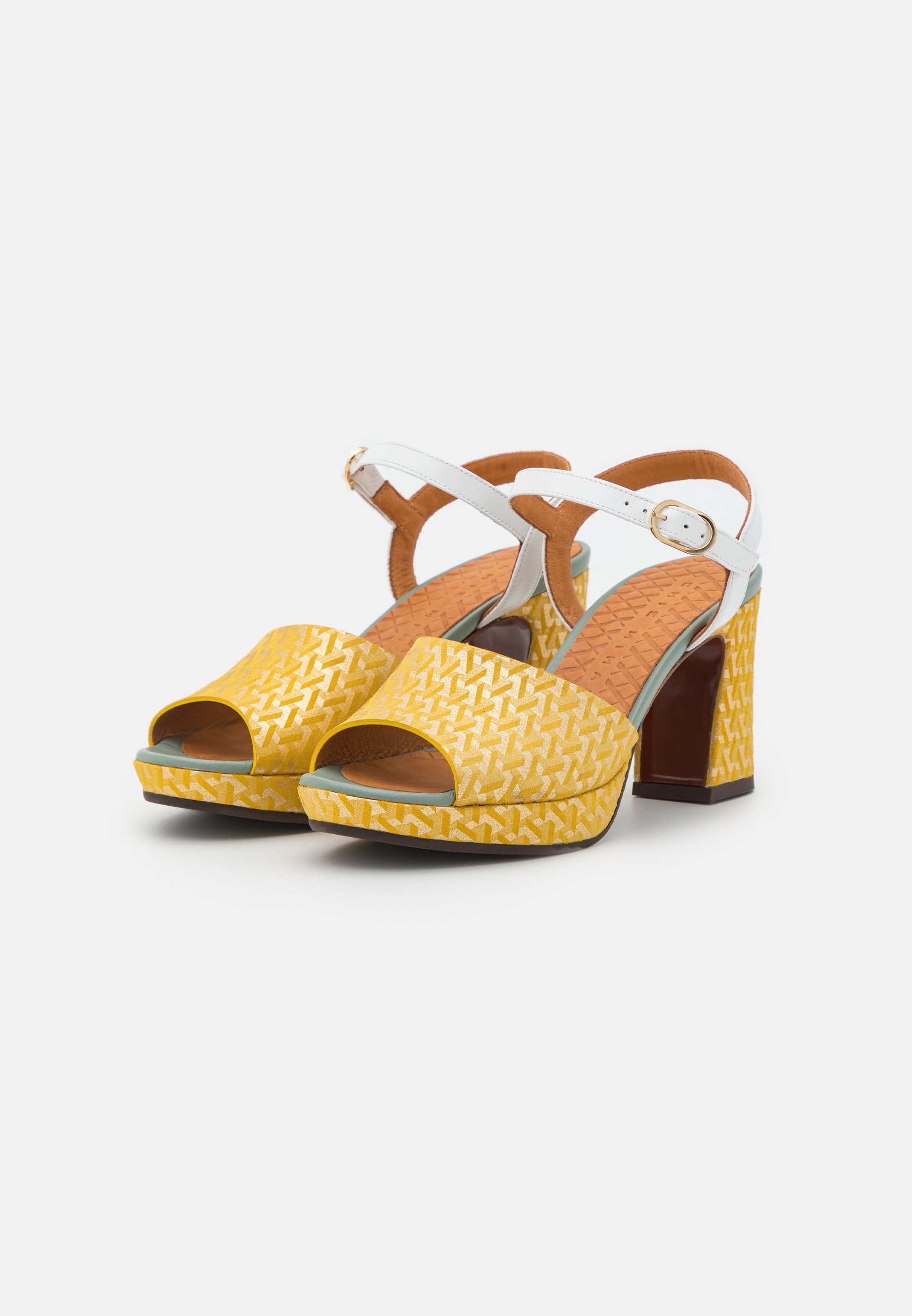 Chie Mihara Sandalias de tacón - sun/blanco/fango/amarillo - Zalando.es