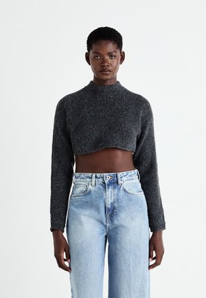 VMELIF SPACE CROP  - Džemper - dark grey melange