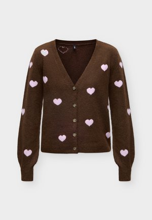 ONLY, ONLRICA DETAIL CARDI  - Gilet - coffee bean/pastel lavender