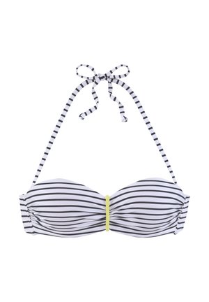 VENICE BEACH BANDEAU - Bikini-Top - schwarz weiß limette