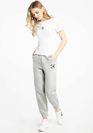 Tommy Jeans TJW HR FLORAL BADGE  - Pantaloni sportivi - grey