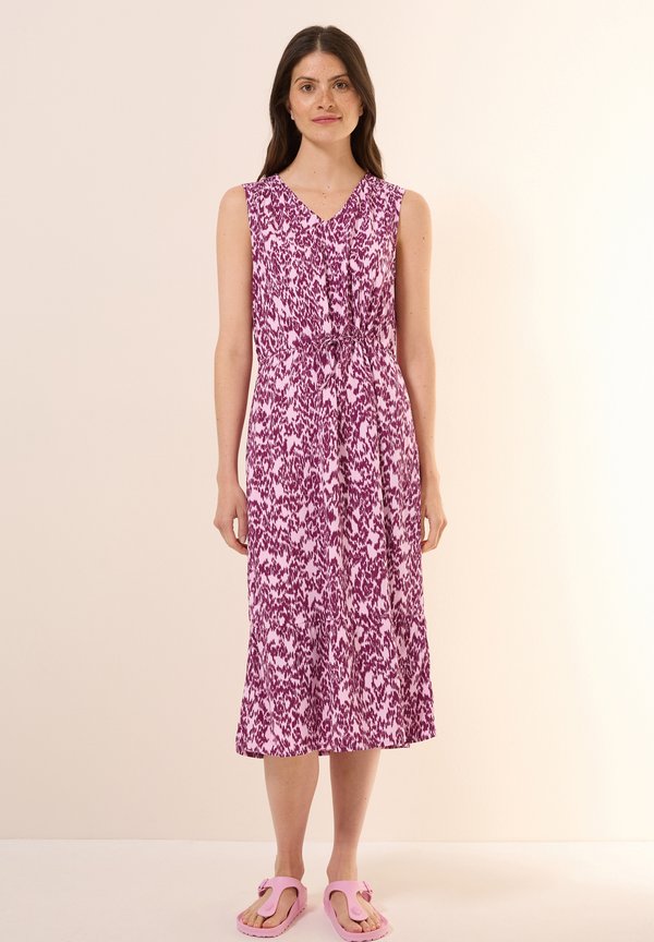 GEMUSTERTES MIDI - Freizeitkleid - rosa