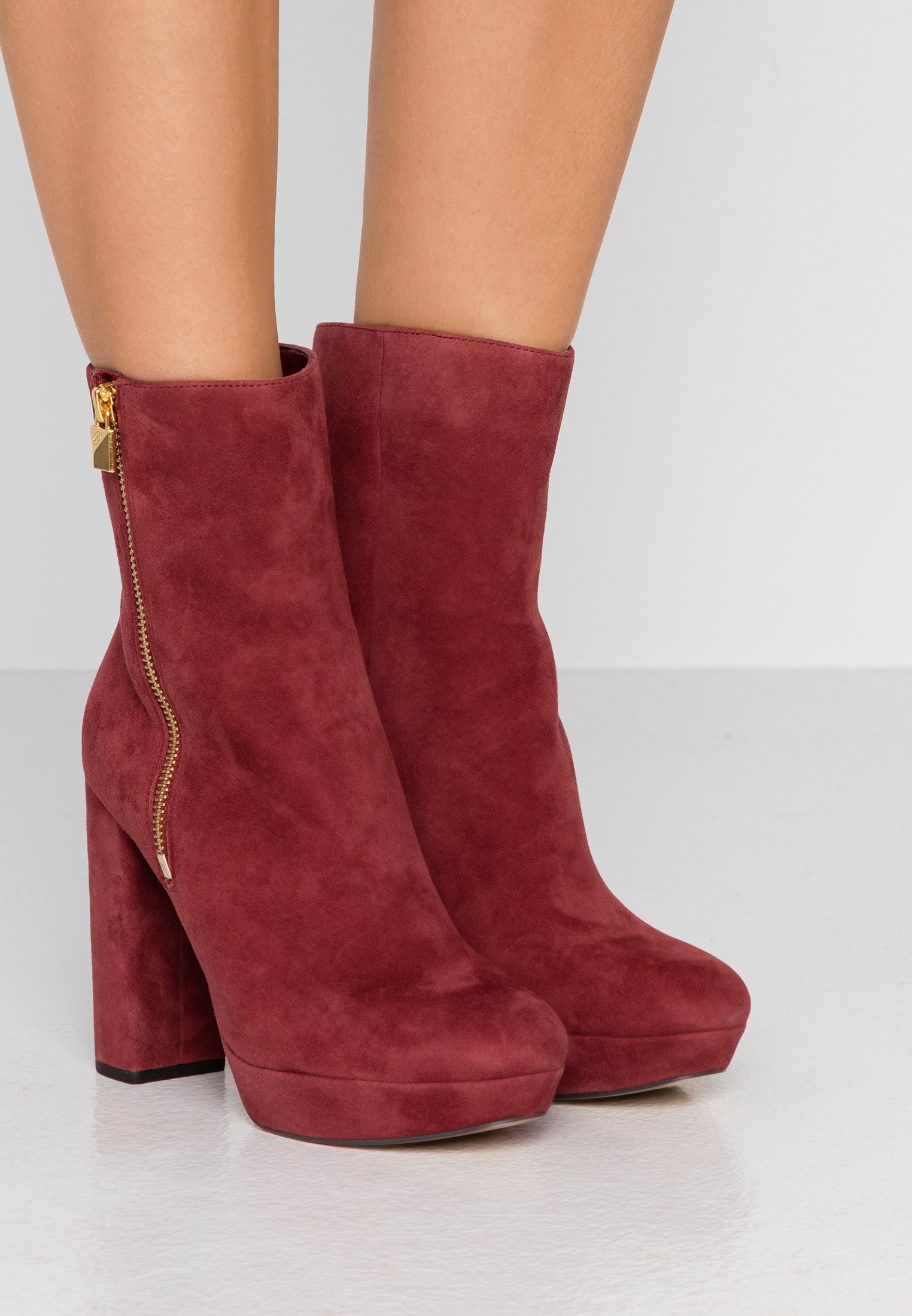 michael kors red booties