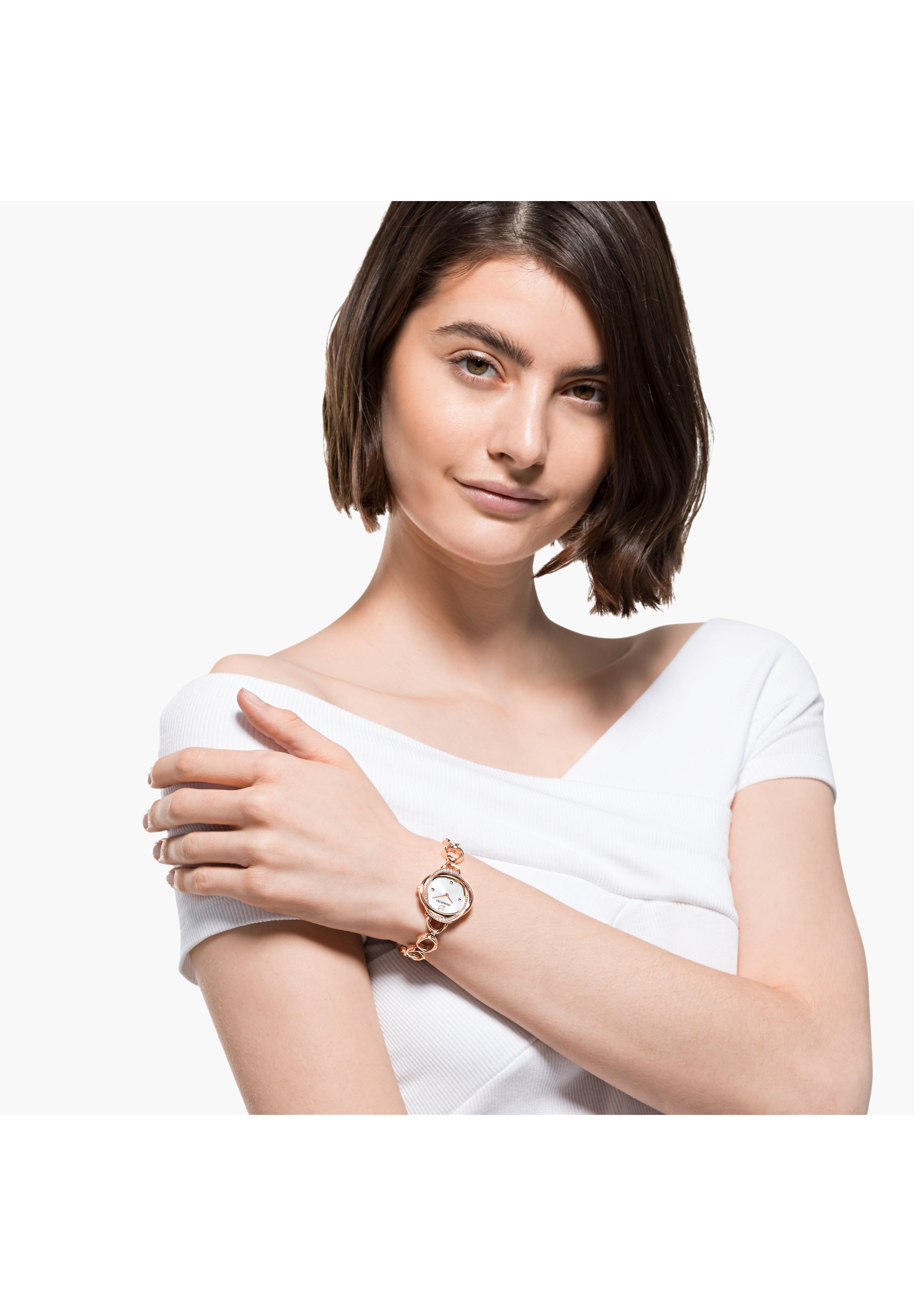 Swarovski CRYSTAL FLOWER TONE Watch rose-gold tone/rose gold