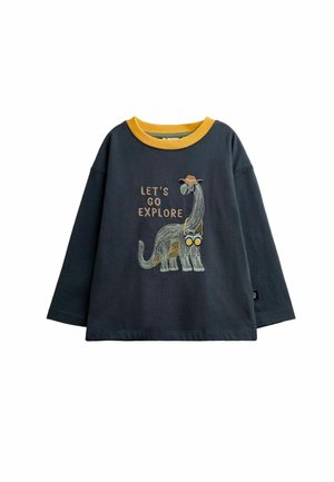 JoJo Maman Bébé, STITCH TOP - Langærmet T-shirt - light grey dino