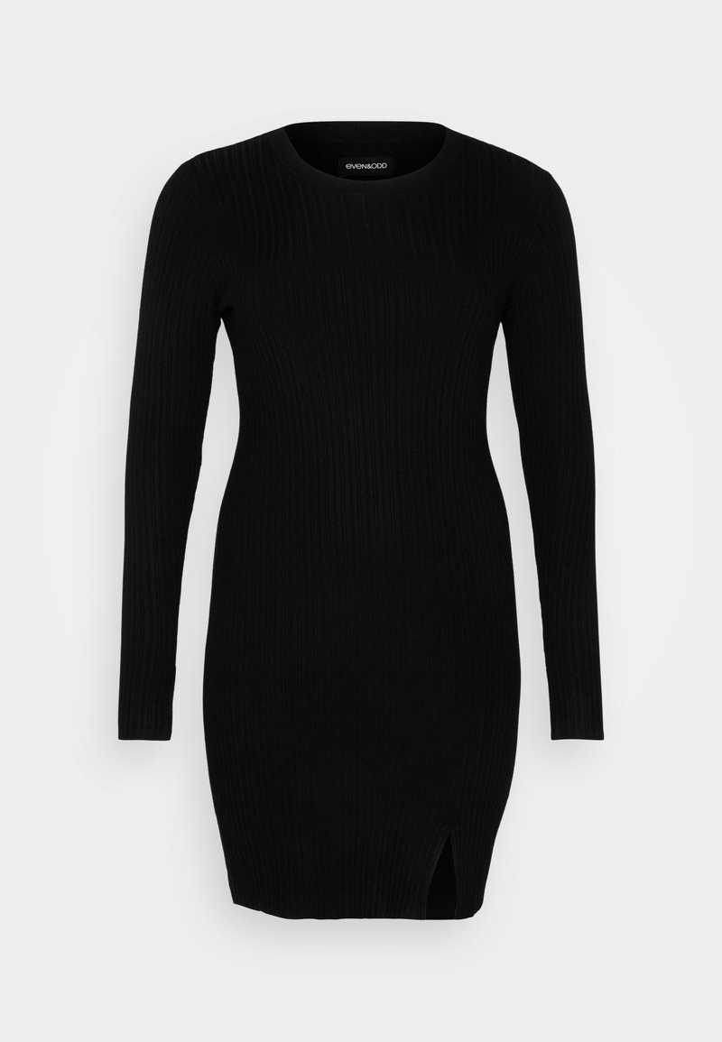 Even&Odd Curvy Gebreide jurk zwart