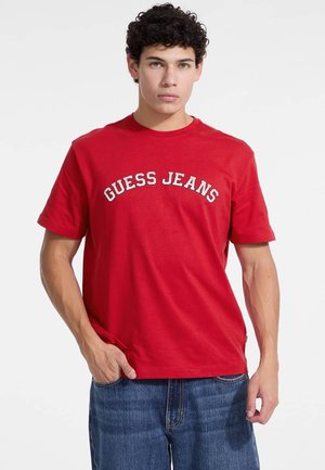 COLLEGE STIL RUNDHALSAUSSCHNITT - Print T-shirt - rot