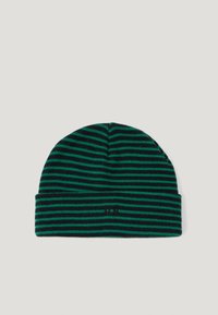 ISAK AMBAS STRIPE BEANIE UNISEX  - Mössa - black/verdant green
