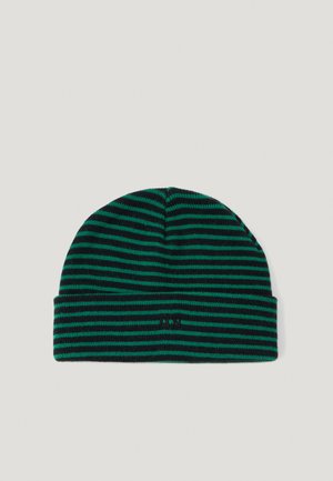 ISAK AMBAS STRIPE BEANIE UNISEX  - Čepice - black/verdant green