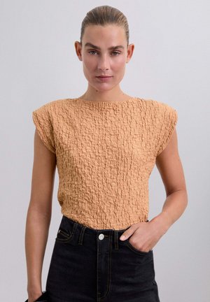 SCWRINKLEPADDED - Camiseta básica - peach