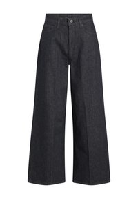 Calvin Klein WIDE ANKLE - Široke hlačnice - denim dark