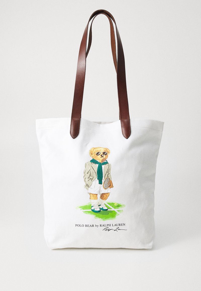 Ralph Lauren Girls Polo Bear Tote Bag in White (33cm)
