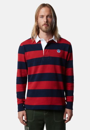 GESTREIFTES RUGBY - Poloshirt - rot