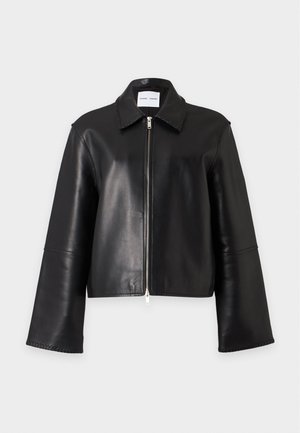 Samsøe Samsøe, Veste en cuir - black