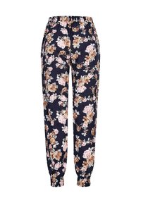 Cloud 5ive MIT BÜNDCHEN 2-POCKETS ROSEN PRINT - Joggebukse - navy