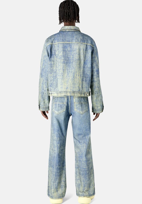 Denim jacket - blau gelb2