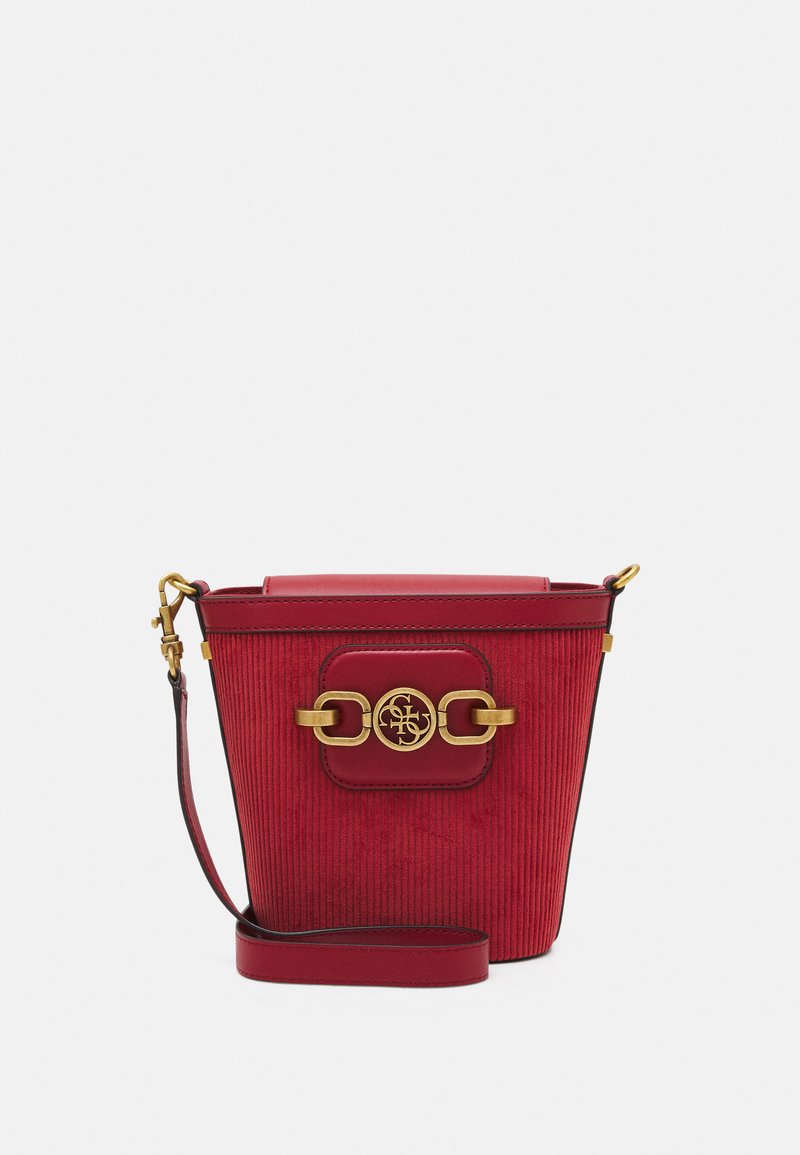Guess HENSELY CROSSBODY BUCKET Across body bag rust/red Zalando.co.uk