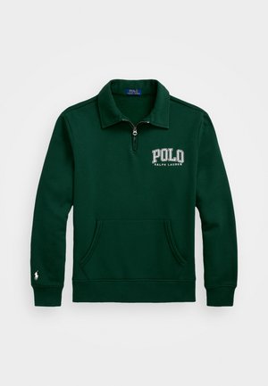 LOGO FLEECE QUARTER-ZIP SWEATSHIRT - Sweatshirt - moss agate