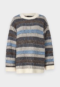 Vero Moda VMTIFFANY O NECK  - Strikkegenser - birch/chocolate torte/allure