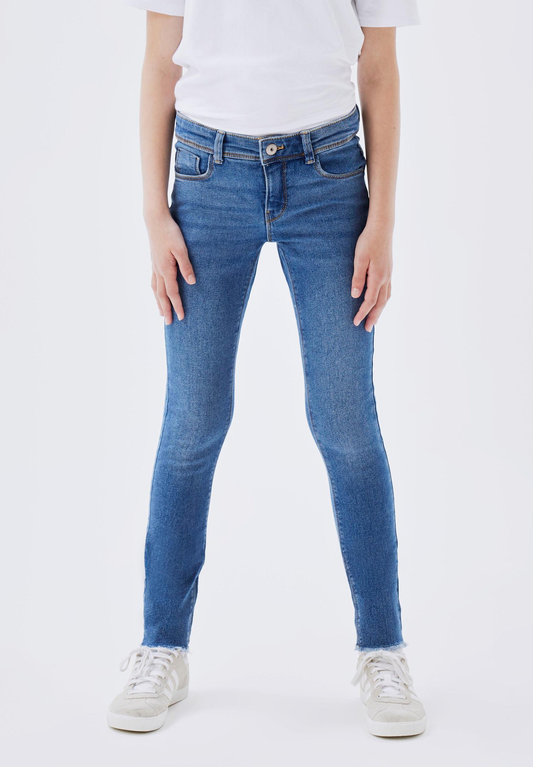 NAME IT KIDS skinny jeans NKFPOLLY medium blue denim