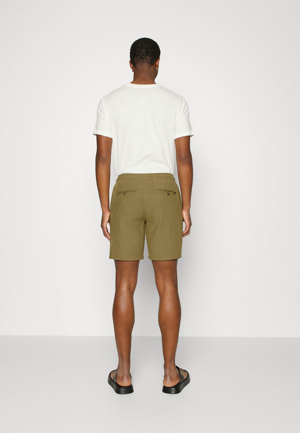 CFPHELIX LINEN MIX - Shorts - dark olive2